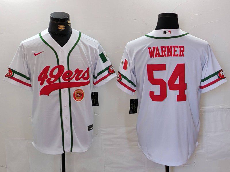 Men San Francisco 49ers #54 Warner White Joint Name 2024 Nike Limited NFL Jersey style 1->minnesota twins->MLB Jersey